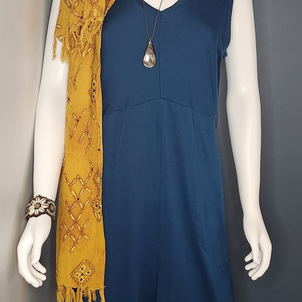 Cuddl Duds Teal Jumpsuit with Pockets